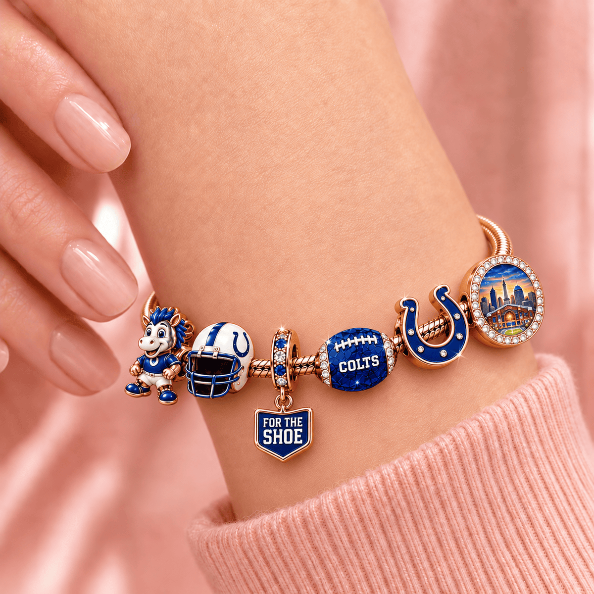 IDC Rose Gold Charm Bracelet Set TMH