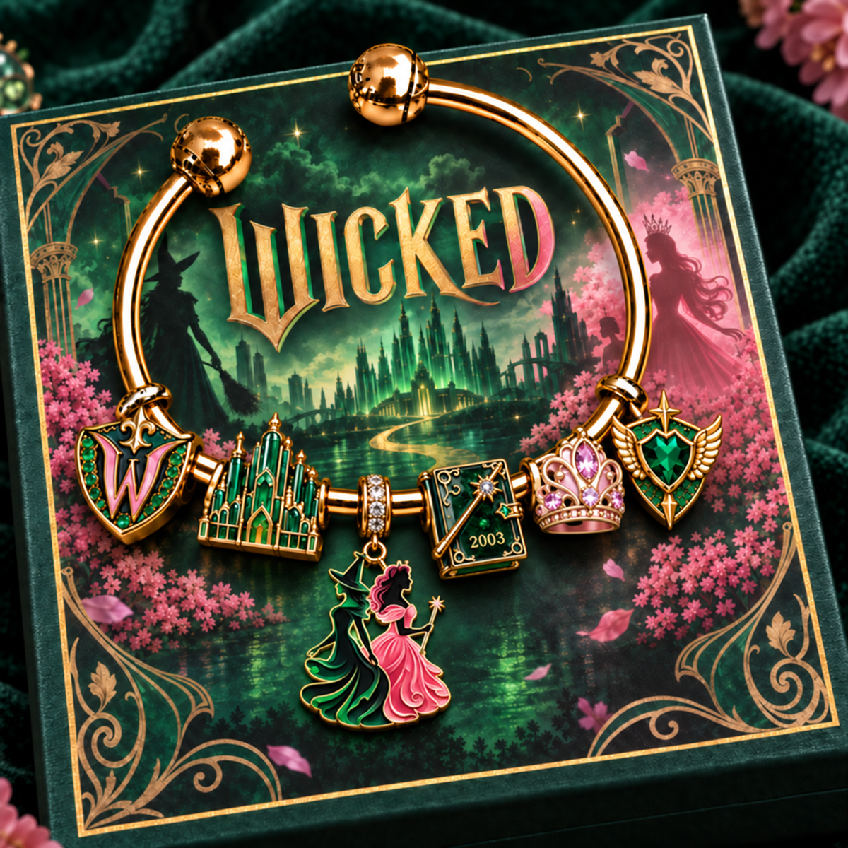 WCKD Silver Charm Bracelet Set NTVA