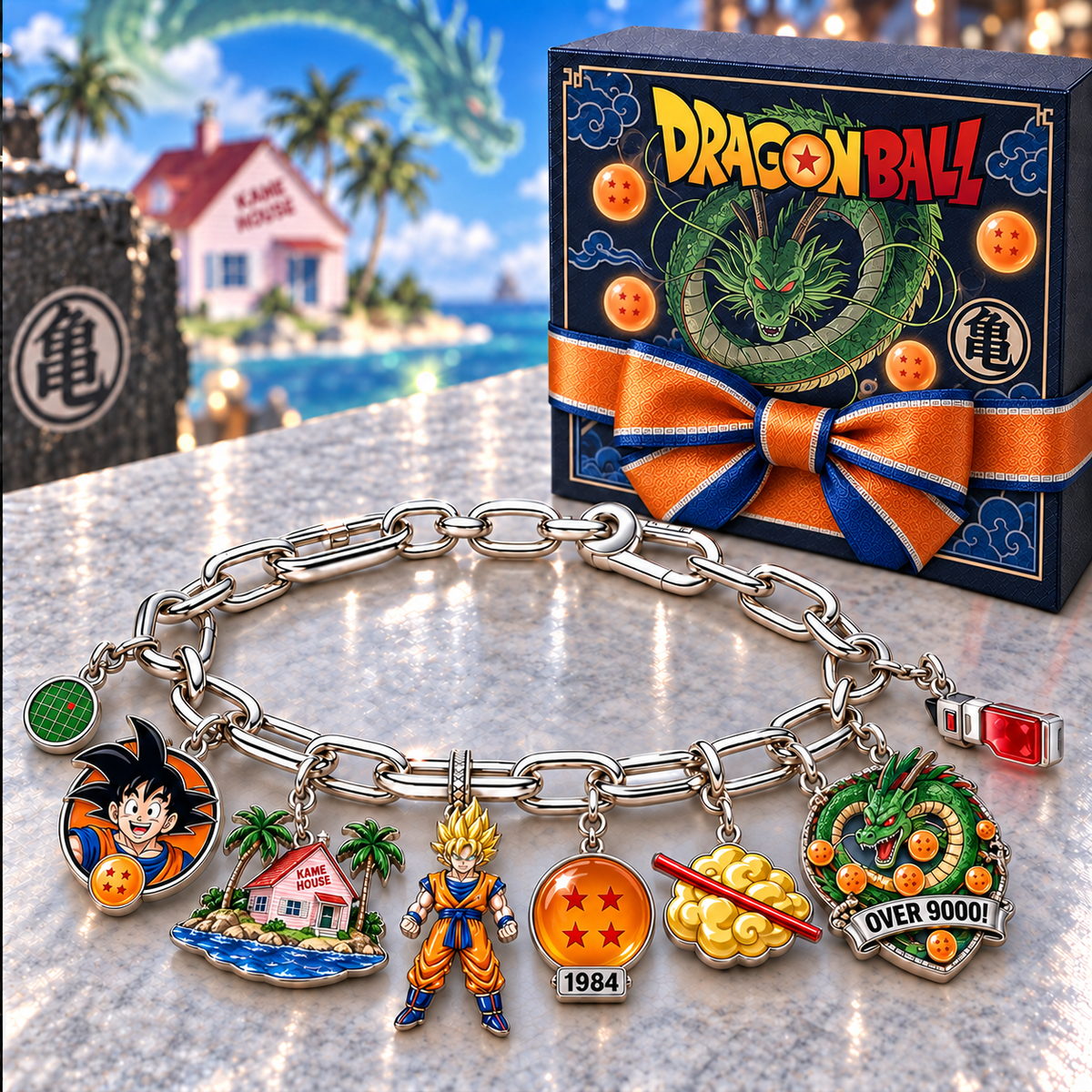 DRGB Silver Charm Bracelet Set NTVA