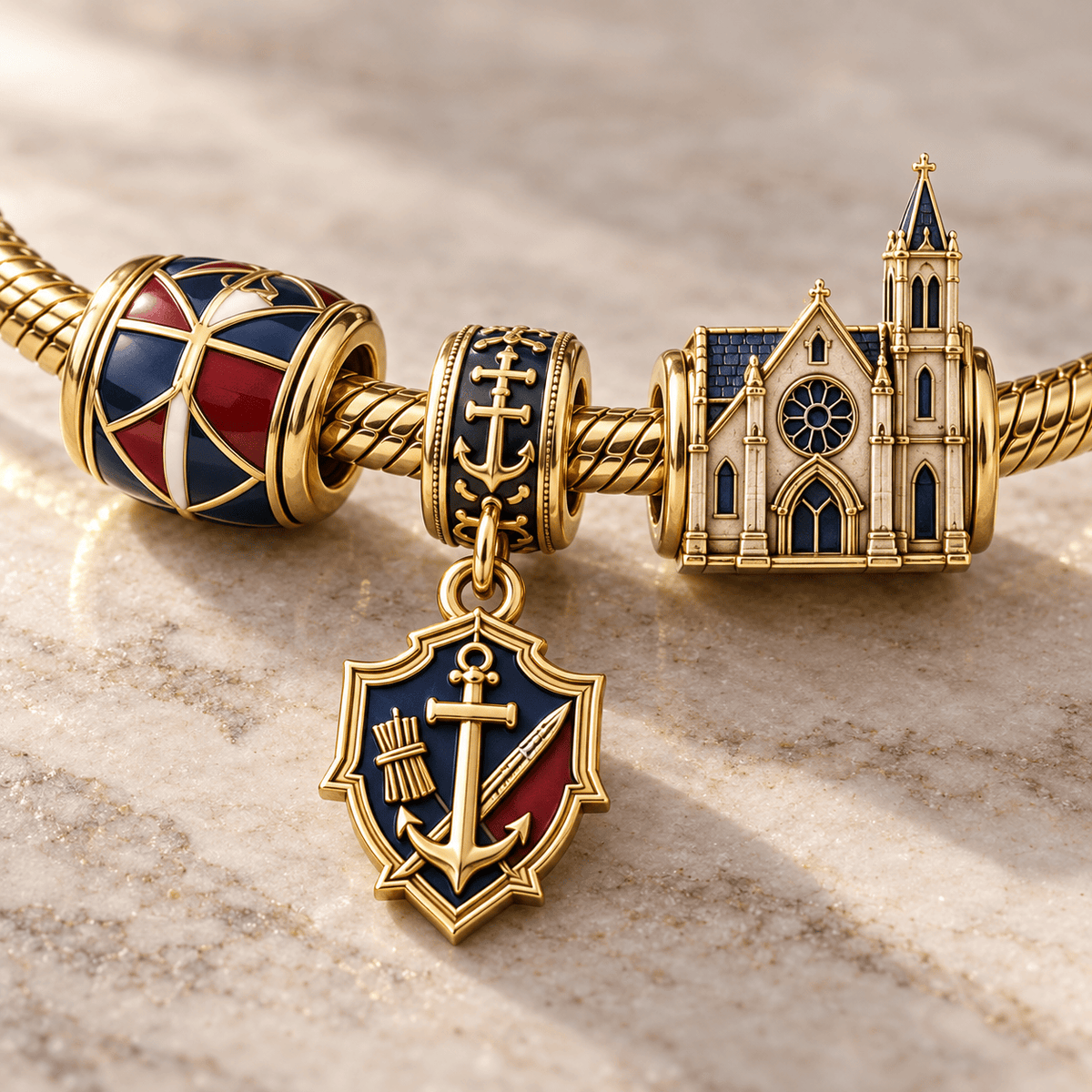 KOCB Gold Charm Bracelet Set HQH