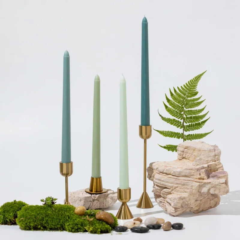 25CMLong Pole Taper Candle Wedding Banquet Atmosphere Long Candle10Colorful SmokelesscandleCandle
