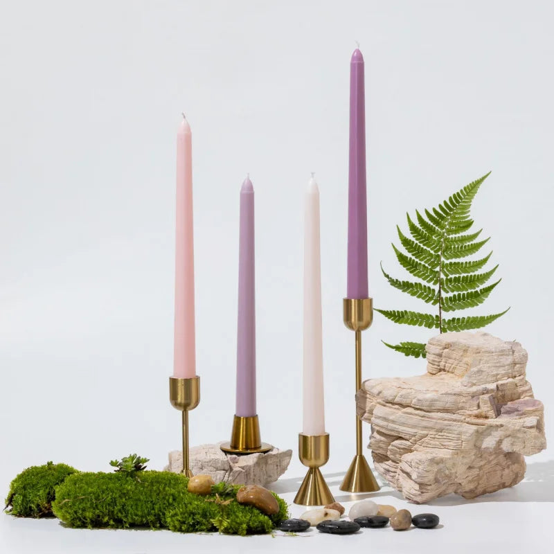 25CMLong Pole Taper Candle Wedding Banquet Atmosphere Long Candle10Colorful SmokelesscandleCandle